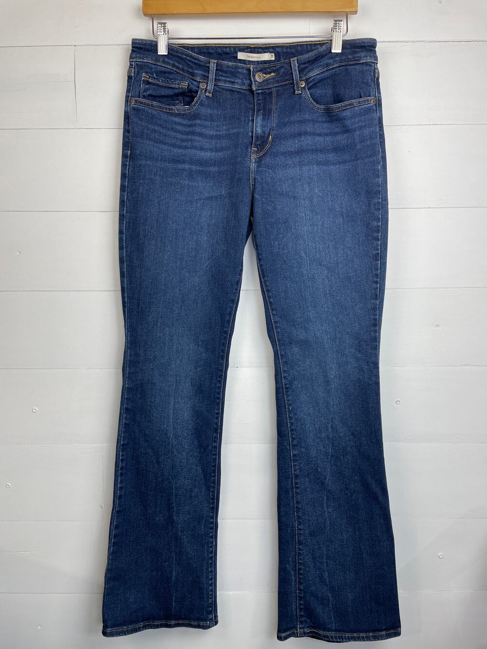 Levi's 715 Mid-Rise Bootcut Jeans - Dark Wash Blue (Size W31 L32)